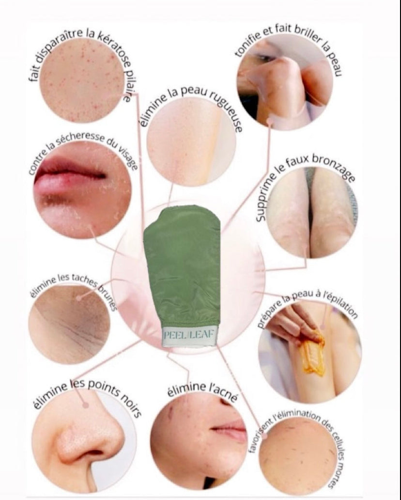 Gant de soie exfoliant